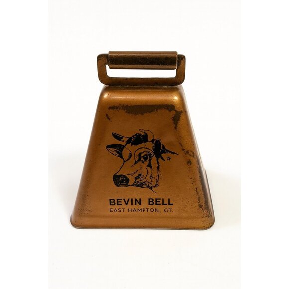 Cowbell Bevin Bell Copper Cowbell With Handle East Hampton CT | Vintage cow bell - Picture 1 of 14